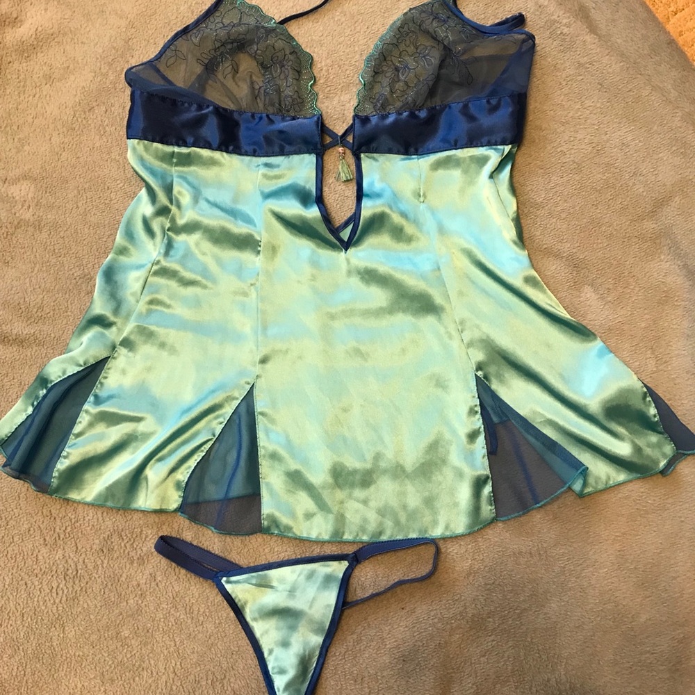 Lingerie. Babydoll. Light&dark blue. USED.